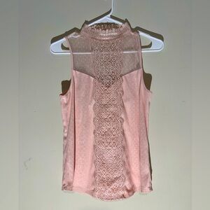 Elegant Lace Detail Pink Top